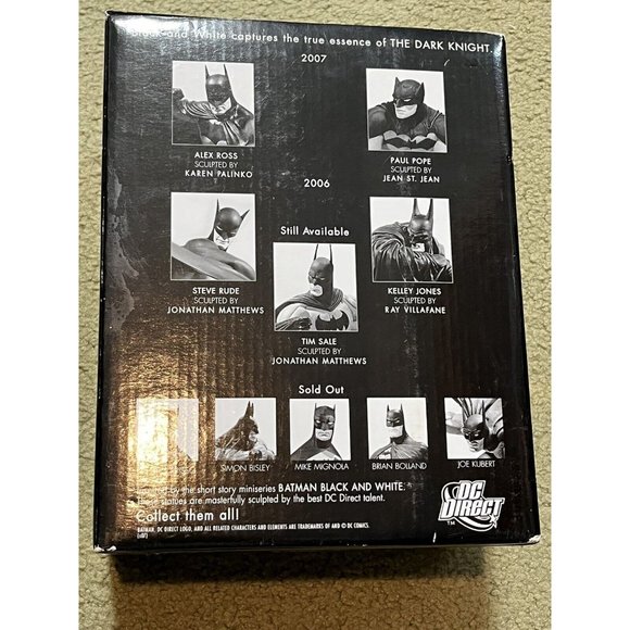 DC Direct Batman Black & White Statue MATT WAGNER # 799/4500 New Factory Sealed - Picture 3 of 5